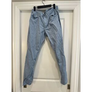 Bonobos Men's Chino Pants Size 34 Blue Straight Leg Casual 5-Pocket